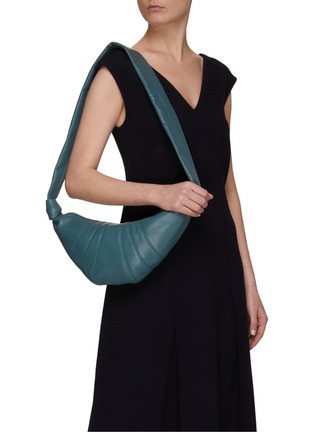 Figure View - Click To Enlarge - LEMAIRE - Small Nappa Leather Crossbody 'Croissant' Bag