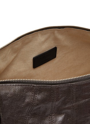 Detail View - Click To Enlarge - LEMAIRE - Large Coated Linen Crossbody 'Croissant' Bag