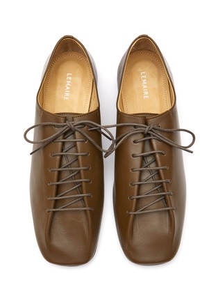 Detail View - Click To Enlarge - LEMAIRE - Folded Nappa Leather Wholecut Derby Shoes