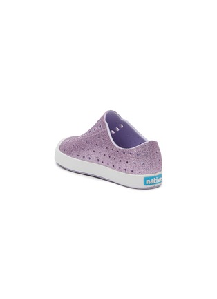 Detail View - Click To Enlarge - NATIVE - ‘Jefferson’ Glittered Perforated Kids Slip-On Sneakers