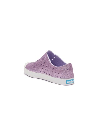 Detail View - Click To Enlarge - NATIVE - ‘Jefferson’ Glittered Perforated Junior Slip-On Sneakers