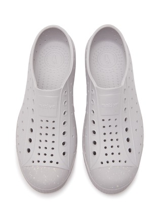 Figure View - Click To Enlarge - NATIVE  - ‘Jefferson’ Perforated Speckled Outsole Junior Slip-On Sneakers