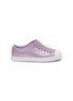 Main View - Click To Enlarge - NATIVE - ‘Jefferson’ Glittered Perforated Toddlers Slip-On Sneakers