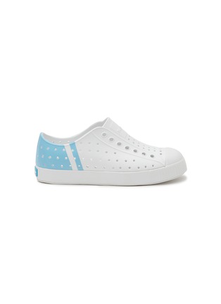 Main View - Click To Enlarge - NATIVE  - ‘Jefferson’ Perforated Colourblock Kids Slip-On Sneakers