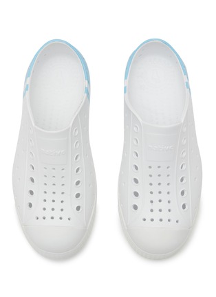 Figure View - Click To Enlarge - NATIVE  - ‘Jefferson’ Perforated Colourblock Kids Slip-On Sneakers