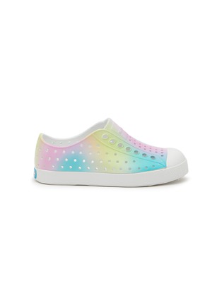 Main View - Click To Enlarge - NATIVE - ‘Jefferson’ Perforated Rainbow Coloured Toddlers Slip-On Sneakers