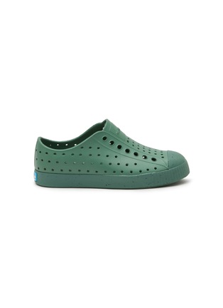 Main View - Click To Enlarge - NATIVE - ‘Jefferson’ Perforated Speckled Outsole Kids Slip-On Sneakers