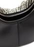 Detail View - Click To Enlarge - KARA - ‘BEAN’ CRYSTAL FRINGE HANDLE LEATHER SHOULDER BAG
