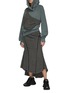 Figure View - Click To Enlarge - HYEIN SEO - Thumbhole Buttoned Cowl Neck Cotton Hoodie