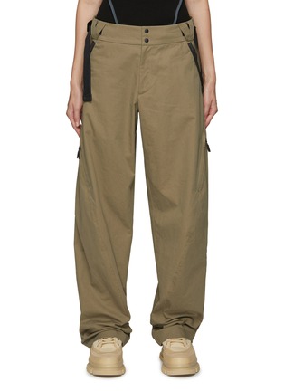 Main View - Click To Enlarge - HYEIN SEO - Side Adjuster Zip Pocket Cotton Loose Fit Pants