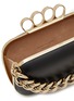 Detail View - Click To Enlarge - ALEXANDER MCQUEEN - FOUR RING LEATHER CLUTCH