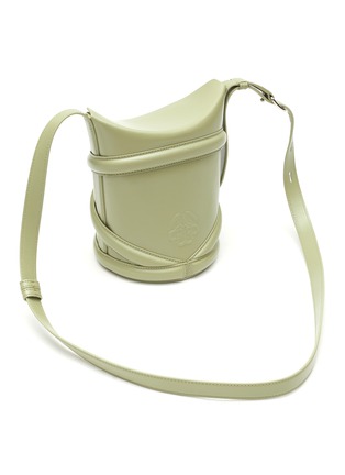 Detail View - Click To Enlarge - ALEXANDER MCQUEEN - ‘THE CURVE‘ LEATHER BUCKET BAG