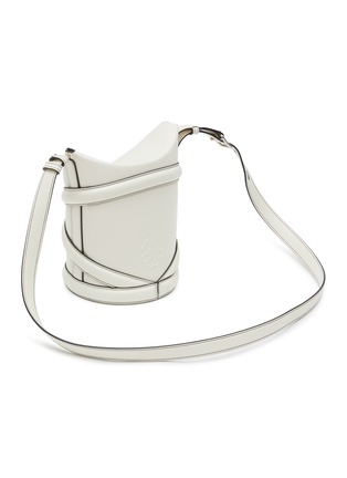 Detail View - Click To Enlarge - ALEXANDER MCQUEEN - ‘THE CURVE’ SMALL CALF LEATHER BUCKET BAG
