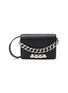 Main View - Click To Enlarge - ALEXANDER MCQUEEN - FOUR RING LEATHER CLUTCH