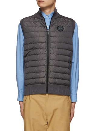 Main View - Click To Enlarge - CANADA GOOSE - ‘Crofton’ Puffer Panel Knit Vest