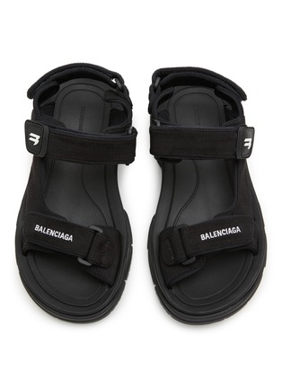 Detail View - Click To Enlarge - BALENCIAGA - ‘Tourist’ Logo Strap Chunky Sole Sandals