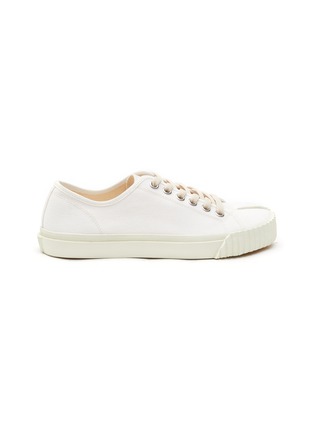 Main View - Click To Enlarge - MAISON MARGIELA - ‘Tabi’ Canvas Low-Top Lace-Up Sneakers