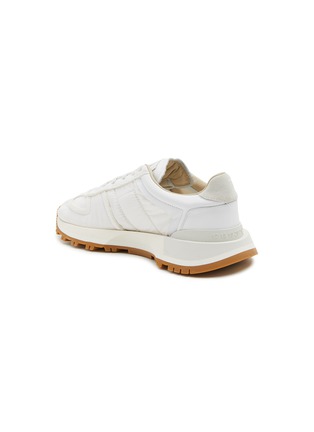 - MAISON MARGIELA - ‘50/50’ LOW TOP LACE UP LEATHER NYLON SUEDE SNEAKERS