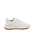 Main View - Click To Enlarge - MAISON MARGIELA - ‘50/50’ LOW TOP LACE UP LEATHER NYLON SUEDE SNEAKERS