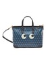 Main View - Click To Enlarge - ANYA HINDMARCH - ‘I AM A PLASTIC BAG’ XS EYES APPLIQUÉ RECYCLED CANVAS ECO-LEATHER TOTE BAG
