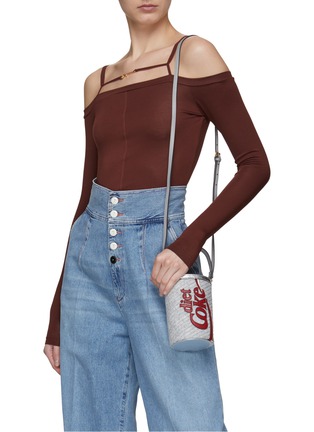 Figure View - Click To Enlarge - ANYA HINDMARCH - ‘DIET COKE’ RECYCLED FELT CROSSBODY BAG