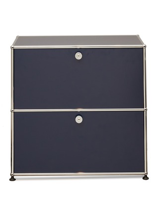 Main View - Click To Enlarge - USM - 2-Door Small Cabinet — Steel Blue