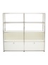 Main View - Click To Enlarge - USM - 2-Door Glass Panel Shelf — White