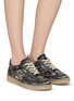 Figure View - Click To Enlarge - MM6 MAISON MARGIELA - Studded Abraded Leather Low-Top Sneakers