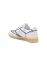  - MM6 MAISON MARGIELA - LOW TOP LACE UP DENIM TRIM LEATHER SNEAKERS