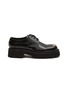 MM6 MAISON MARGIELA - SQUARE TOE DISTRESSED DETAIL LACE UP LEATHER DERBY SHOES