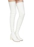 Figure View - Click To Enlarge - MM6 MAISON MARGIELA - Faux Leather Heeled Over-The-Knee Boots