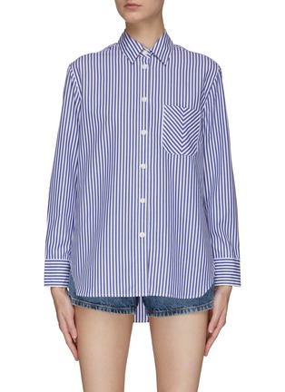 Main View - Click To Enlarge - RAG & BONE - Mismatching Pocket Striped Cotton Shirt