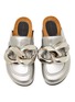 JW ANDERSON - TONAL FLAT CHAIN LAMINATED LEATHER LOAFERS
