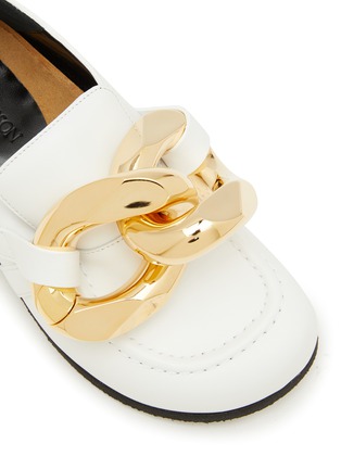 Detail View - Click To Enlarge - JW ANDERSON - Flat Chain Step-In Heel Leather Loafers