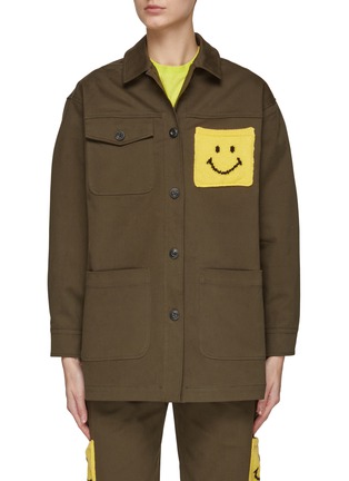 Main View - Click To Enlarge - JOSHUA’S - FRONT SMILEY POCKET CARGO JACKET