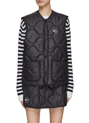 Main View - Click To Enlarge - JOSHUA’S - MILITARY QUILTED BUTTON-DOWN NYLON VEST