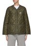 Main View - Click To Enlarge - JOSHUA’S - MILITARY QUILTED SMILEY PRINT BUTTON-DOWN NYLON JACKET