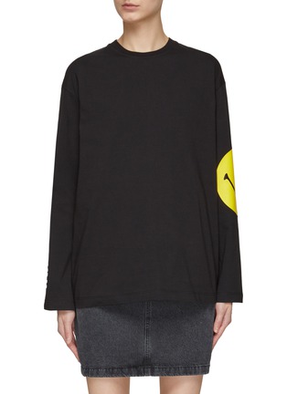 Main View - Click To Enlarge - JOSHUA’S - LONG SLEEVE SMILEY PRINT SWEATER