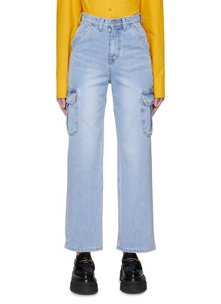 Main View - Click To Enlarge - THE FRANKIE SHOP - ‘KAI’ SIDE POCKETS CARGO JEANS