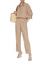 Figure View - Click To Enlarge - THE FRANKIE SHOP - ‘Bea’ Pleated Pinstripe High Waist Straight Suiting Pants