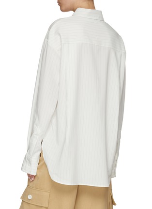 Back View - Click To Enlarge - THE FRANKIE SHOP - ‘Lui’ Pinstripe Loose Fit Shirt
