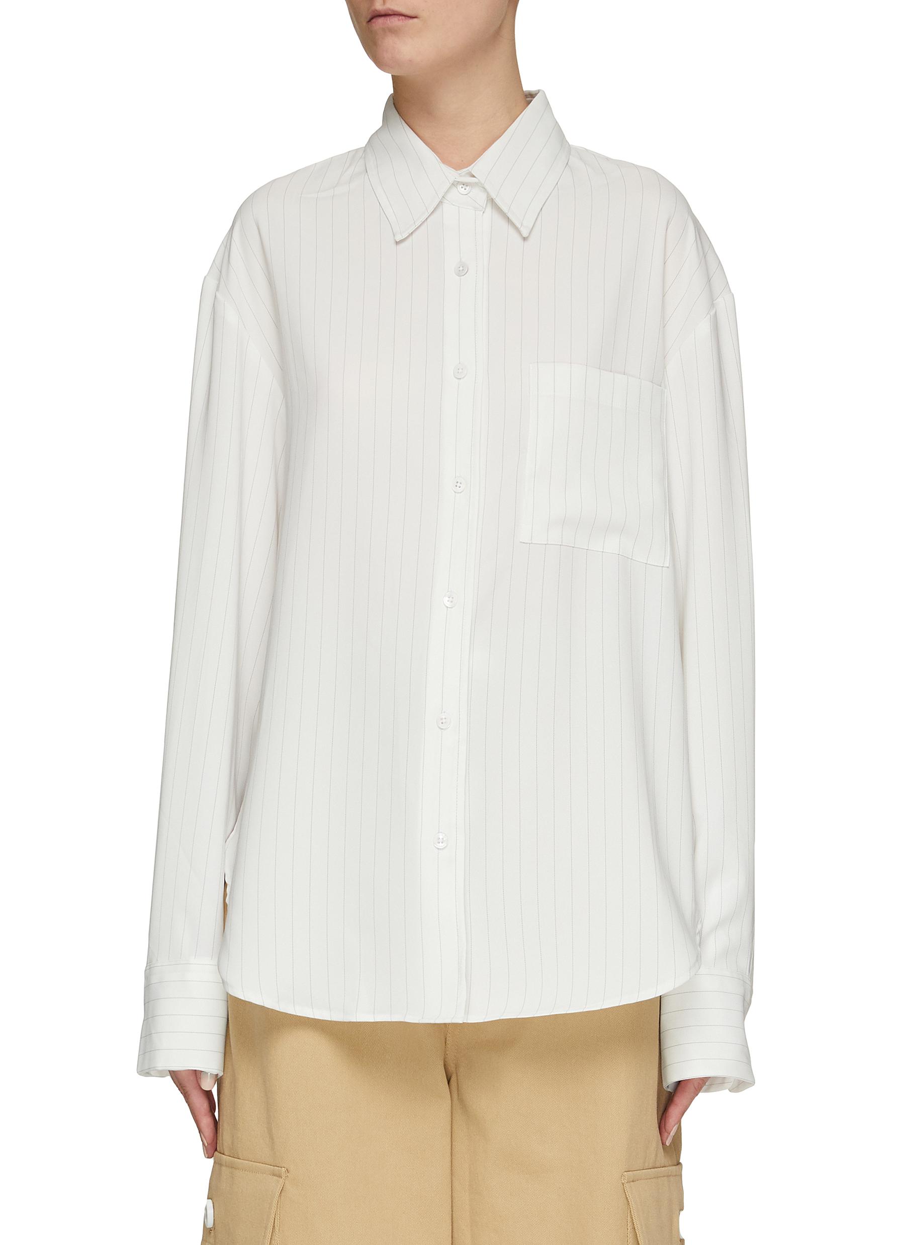 ‘LUI’ PINSTRIPE LOOSE FIT SHIRT