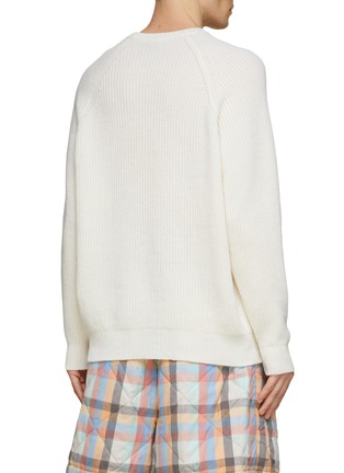 Back View - Click To Enlarge - JOSHUA’S - SMILEY FACE WOOL CASHMERE BLEND RAGLAN SWEATER