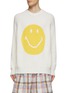 Main View - Click To Enlarge - JOSHUA’S - SMILEY FACE WOOL CASHMERE BLEND RAGLAN SWEATER