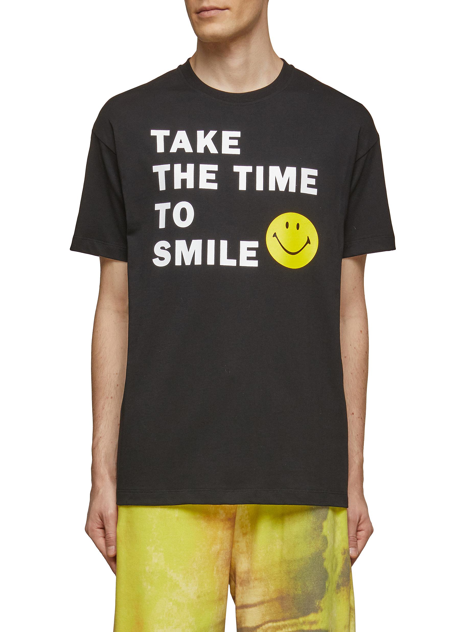 'TAKE THE TIME TO SMILE' CREWNECK T-SHIRT