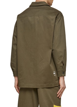 Back View - Click To Enlarge - JOSHUA’S - CHEST SMILEY PATCH CARGO SHIRT JACKET