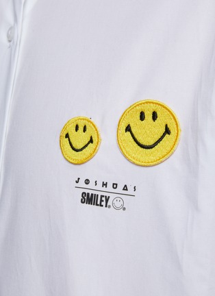  - JOSHUA’S - LONG SLEEVE CHEST DOUBLE SMILEY PATCH SHIRT