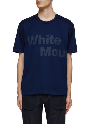 Main View - Click To Enlarge - WHITE MOUNTAINEERING - LOGO PRINT CREWNECK COTTON JERSEY T-SHIRT