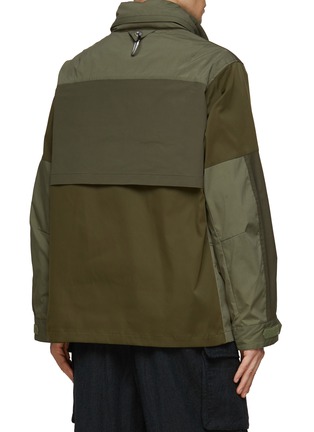 Back View - Click To Enlarge - WHITE MOUNTAINEERING - FLAP CHEST POCKET DETAIL CONCEALED HOOD JACKET