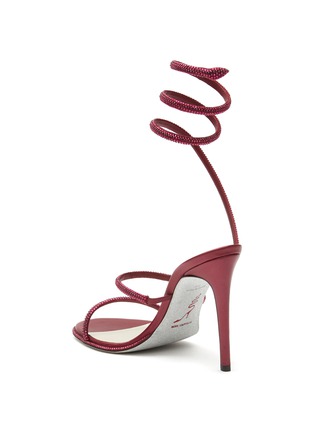  - RENÉ CAOVILLA - ‘Cleo’ Strass Embellished Strap Satin Heeled Sandals